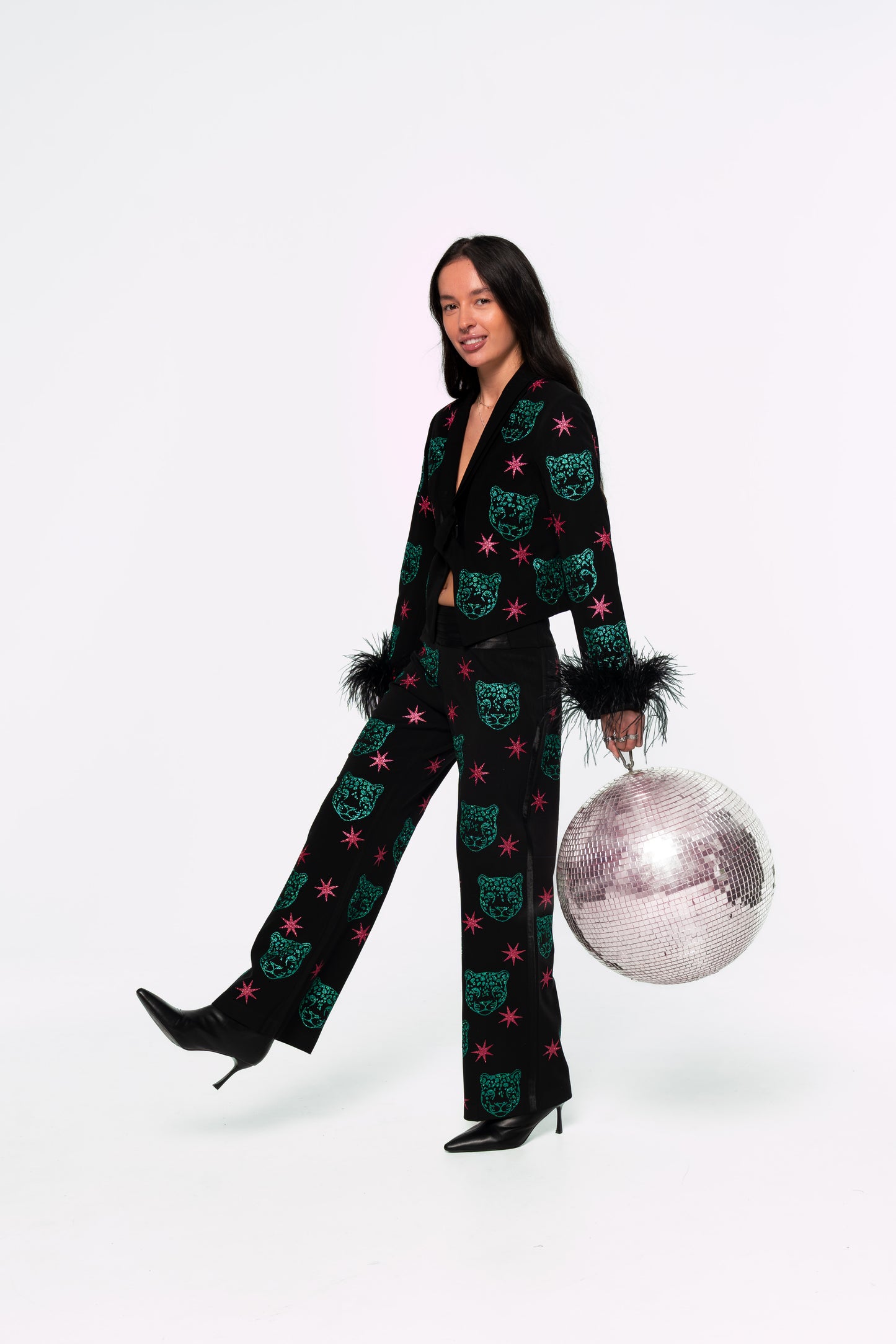 Leapord Starry Tuxedo Suit