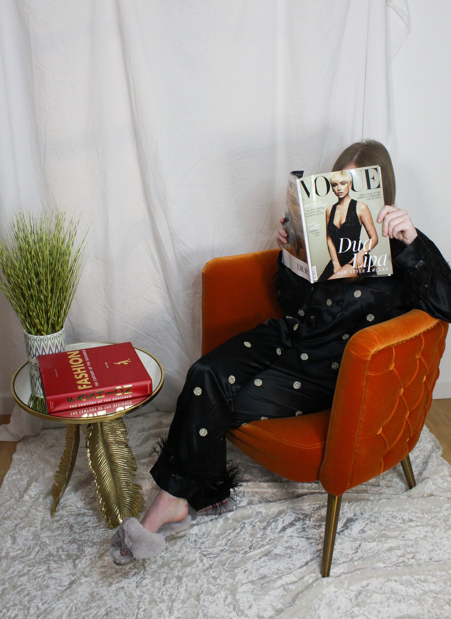 Champagne Polka Dots Satin Pyjamas