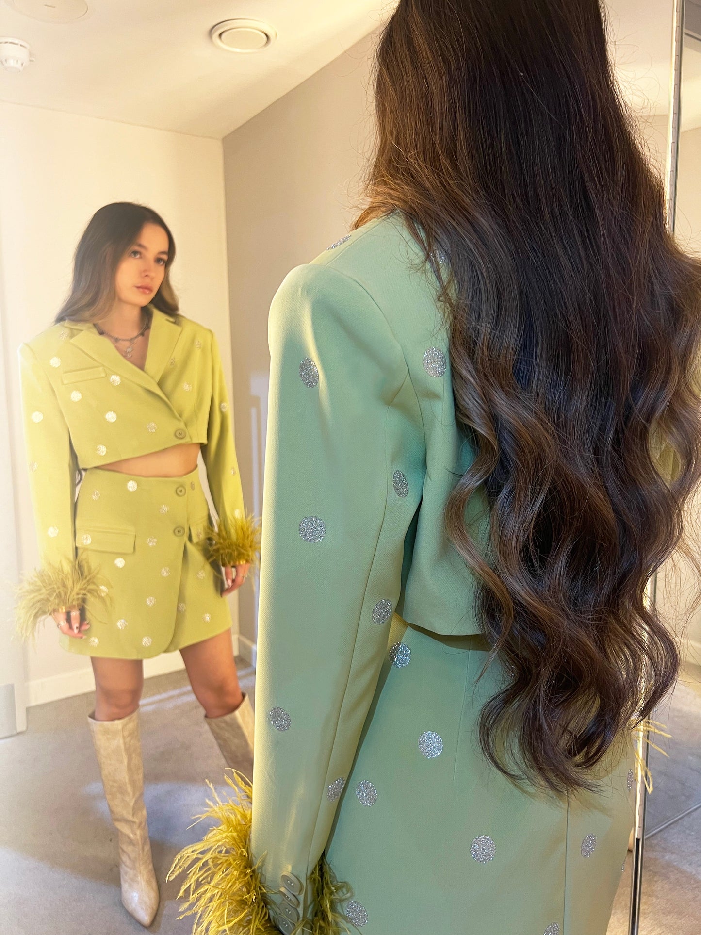 Olive Green Two-Piece Suit