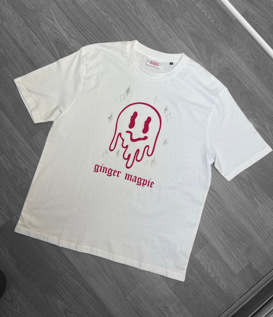 Melting Smiley T-shirt - White