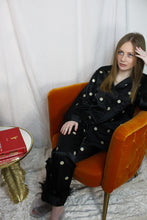Load image into Gallery viewer, Champagne Polka Dots Satin Pyjamas