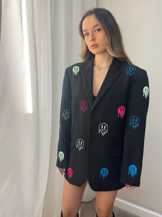 Colourful Smiley Blazer